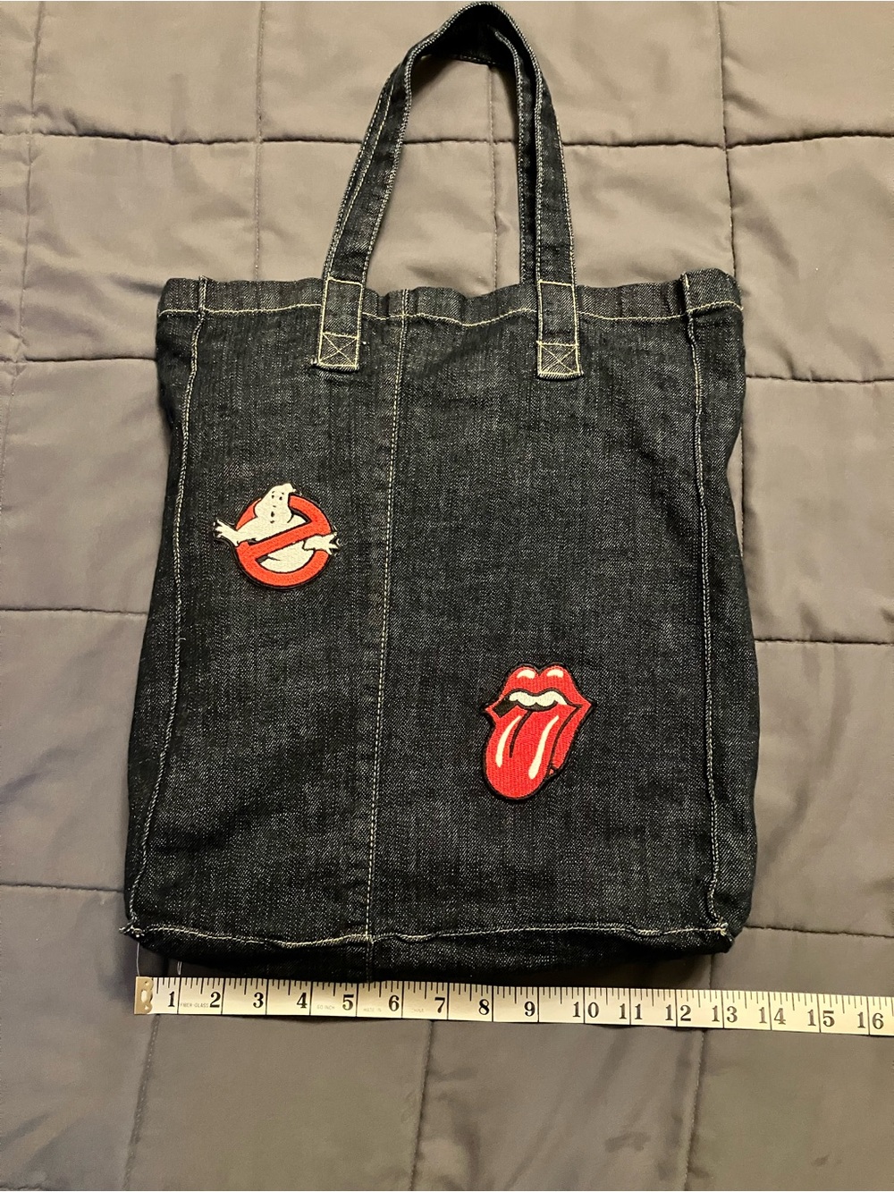 🏷️ Bluenotes Pop-Culture Patched Denim Tote & Hilroy Zip Binder Set